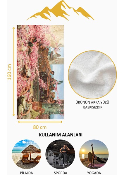 Dijital Baskı Plaj Deniz Havlusu Modern Desenli Peştamal HVL0029 fırsatları