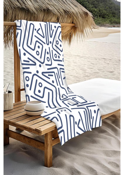 Dijital Baskı Plaj Deniz Havlusu Modern Desenli Peştamal HVL0088 modelleri