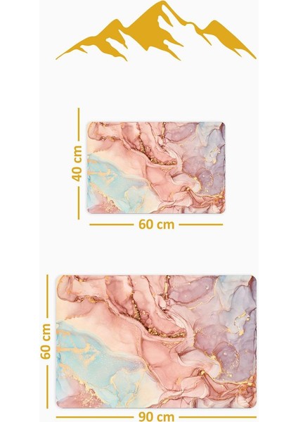 Yıkanabilir Kaymaz Tabanlı Modern Desenli 2'li Banyo Paspas Takımı BPS0034 fiyatları