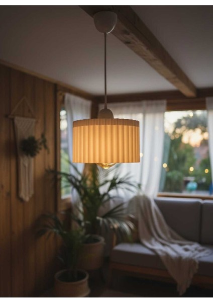 Lüks Beyaz Renk Modern Dekoratif Salon, Oturma Odası ve Mutfak Sarkıt Avize (Lamba Hediyedir) fiyatları