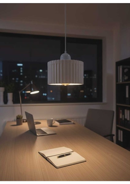 Lüks Beyaz Renk Modern Dekoratif Salon, Oturma Odası ve Mutfak Sarkıt Avize (Lamba Hediyedir) indirimleri