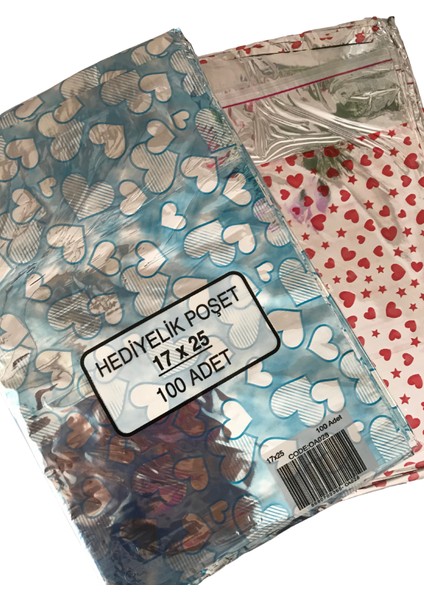 17X25 Hediye Paketi Bantlı Yapışkanlı Metalize 50 Adet fiyatları