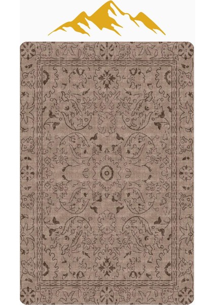 Parlak Kadife Kumaş Vıntage Dijital Baskı Dot Kaymaz Tabanlı Halı H0833 modelleri