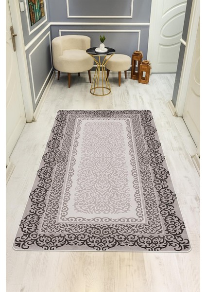 Vintage Desen Dijital Baskı Kaymaz Taban Halı H1056