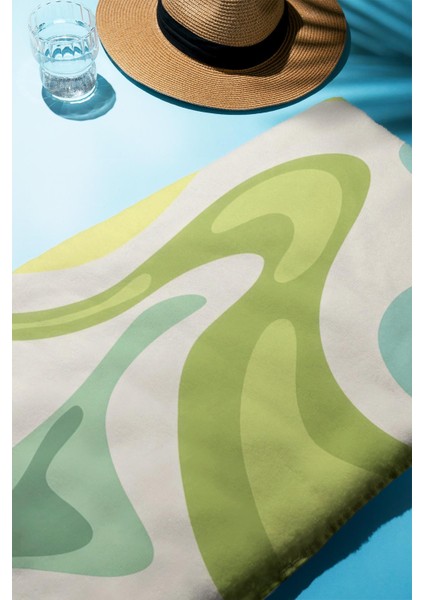Dijital Baskı Plaj Deniz Havlusu Soyut Desenli Peştamal HVL0193 fiyatları