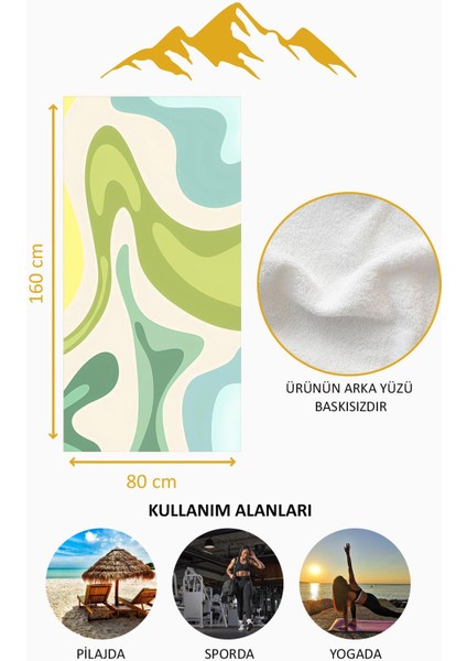 Dijital Baskı Plaj Deniz Havlusu Soyut Desenli Peştamal HVL0193 fırsatları