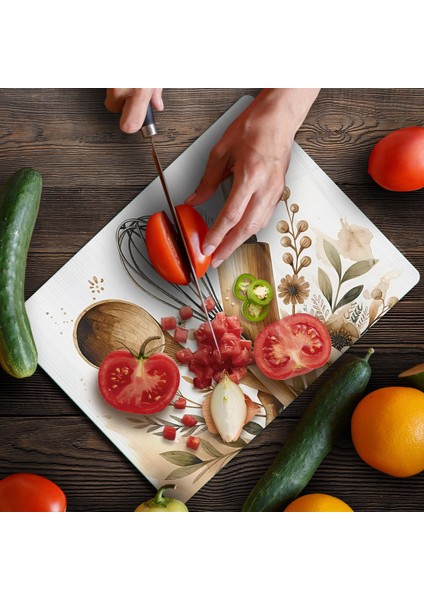 Cam Kesme Tahtası ve Sunumluk Kitchenware Desenli 30 x 40 cm fırsatları