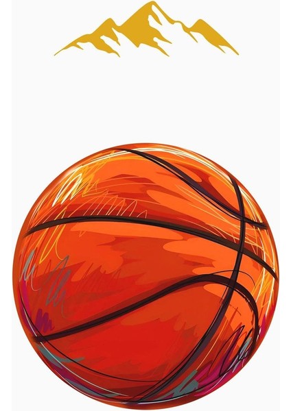 Basket Topu Desenli Yuvarlak Dijital Baskı Kaymaz Tabanlı Çocuk ve Genç Odası Halısı H0385 modelleri
