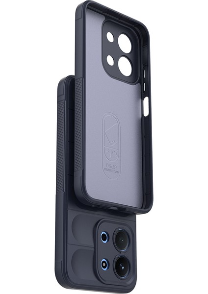 Redmi 15C 4g Kılıf Esnek Tpu Oyuklu Arka Yüzey Tasarımlı Zore Etnik Silikon Kapak - Koyu Yeşil