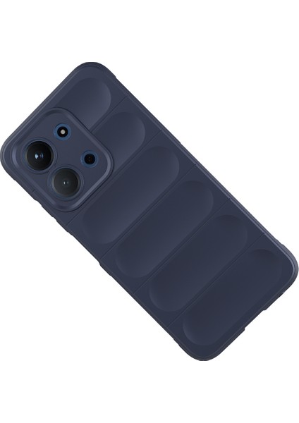 Redmi 15C 4g Kılıf Esnek Tpu Oyuklu Arka Yüzey Tasarımlı Zore Etnik Silikon Kapak - Koyu Yeşil