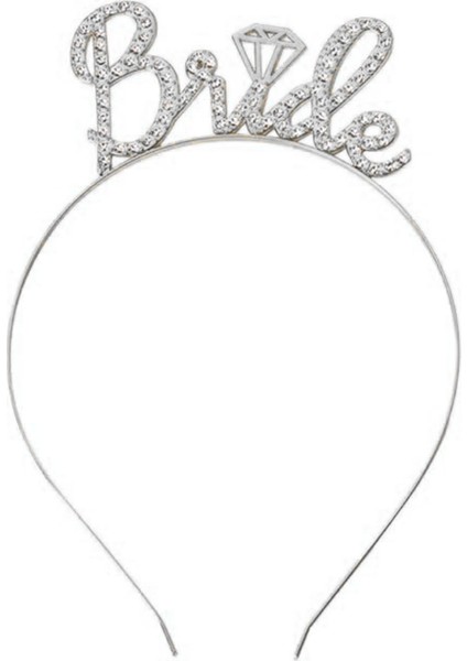 Gümüş Renkli Taşlı “bride” Gelin Tacı – El Yazısı Yazı Tipiyle modelleri