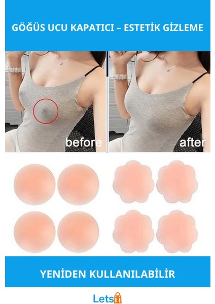 100% Silikon Göğüs Ucu Kapatan Bandı 2 Adet