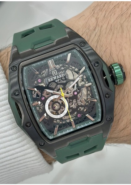 Silikon Kordon Otomatik Erkek Kol Saati Su Geçirmez 2 Yıl Garantili indirimleri