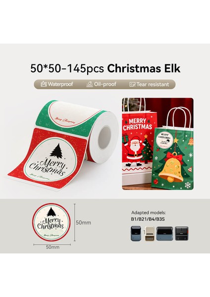 T50X50MM 145 Adet Snow Gift Etiket (B1,B21S,B21PRO,B3S)
