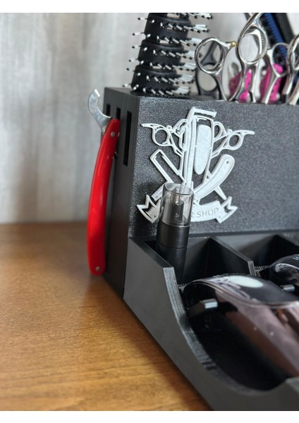 Kuaför Berber Standı Tarak Makas Makine Ustura Tutucu Malzeme Organizer.özel Tasarımlık Berber Stand fiyatları