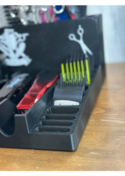 Kuaför Berber Standı Tarak Makas Makine Ustura Tutucu Malzeme Organizer.özel Tasarımlık Berber Stand modelleri