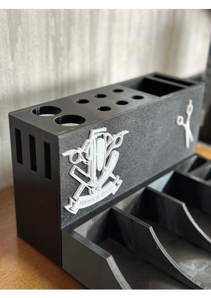 Kuaför Berber Standı Tarak Makas Makine Ustura Tutucu Malzeme Organizer.özel Tasarımlık Berber Stand