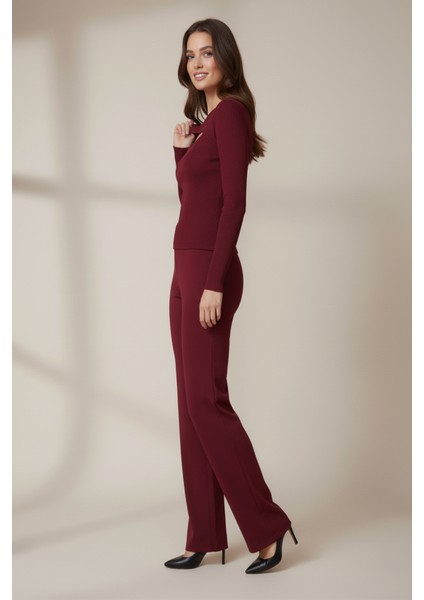 Kadın Kırmızı Göğüs Pencere Ikili Takım modelleri