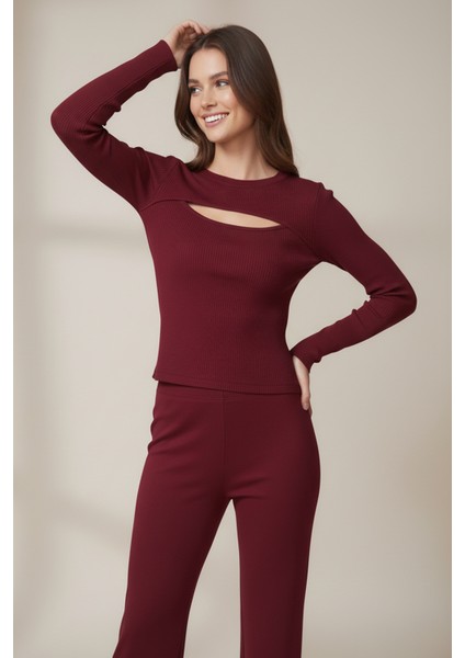 Kadın Kırmızı Göğüs Pencere Ikili Takım fırsatları