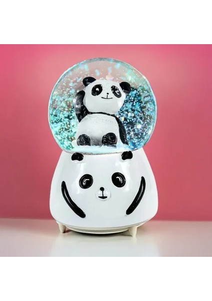 Orta Boy Siyah-Beyaz Panda Kar Küresi