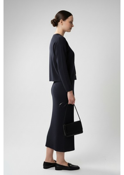 Kadın Hırka Elbise Ikili Takım - Lacivert indirimleri