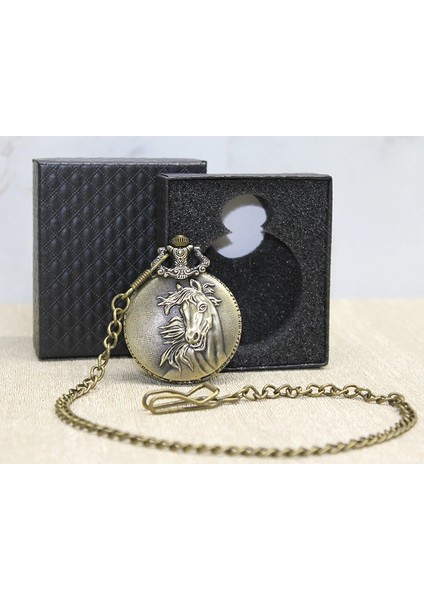 Özel Kutulu At Büstü Köstekli Saat LIV696