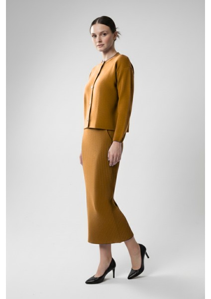 Kadın Hırka Elbise Ikili Takım - Kahverengi fiyatları