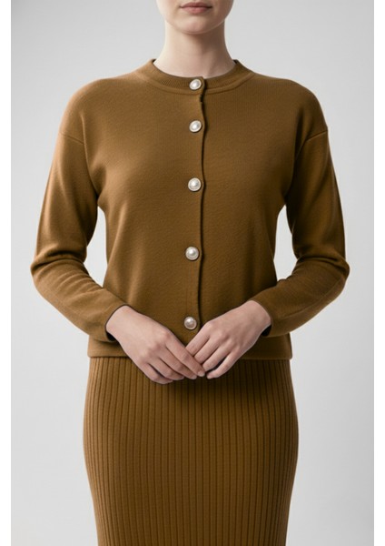 Kadın Hırka Elbise Ikili Takım - Kahverengi indirimleri