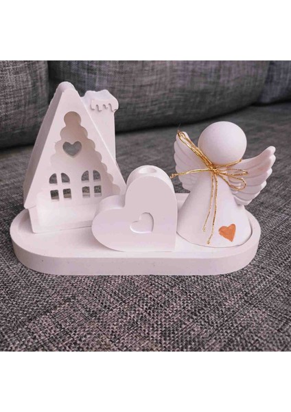 Kar Evi, Melek,kalp, Tabak Konsept Hediye Kutusu, Yeni Yıl Hediyelik,anneler Günü Hediye,doğum Gunu Hediye,sevgiliye Hediye, Yeni Ev ve Iş Ofis Hediyesi, Kurumsal Hediyelik