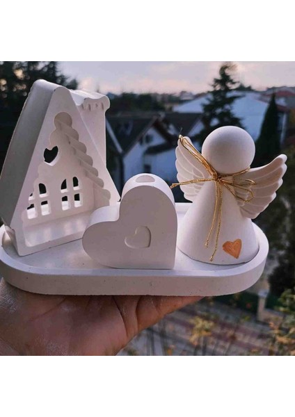 Kar Evi, Melek,kalp, Tabak Konsept Hediye Kutusu, Yeni Yıl Hediyelik,anneler Günü Hediye,doğum Gunu Hediye,sevgiliye Hediye, Yeni Ev ve Iş Ofis Hediyesi, Kurumsal Hediyelik modelleri