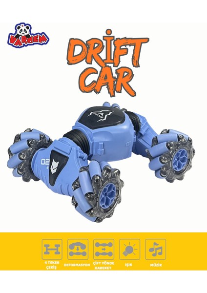 Bilekten Kontrol Uzaktan Kumandalı Full Fonksiyon Şarjlı 2.4g Renkli 4x4 Drift Araba