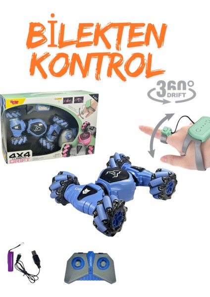 Bilekten Kontrol Uzaktan Kumandalı Full Fonksiyon Şarjlı 2.4g Renkli 4x4 Drift Araba modelleri
