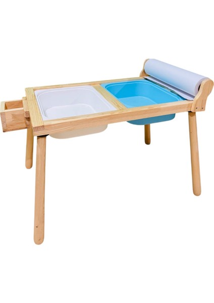 Joykids Doğal Ahşap Duyusal Çocuk Aktivite Masası Oyun Masası ve Çocuk Çalışma Masası fırsatları