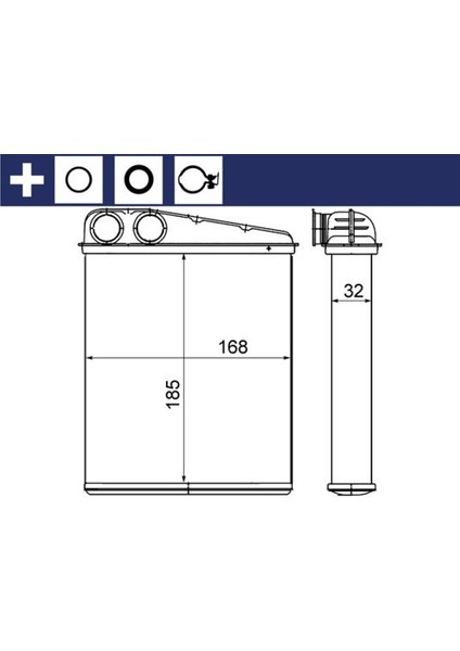 AH8000S Kalorıfer Radyatoru Mercedes W169 W245 . Mını R55 R56 R60 A1698300761-64113422666