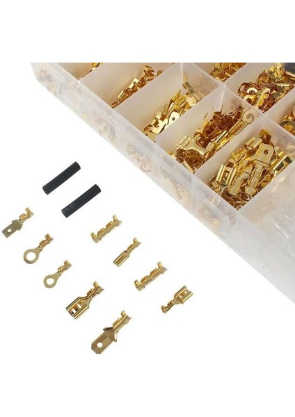 1050 Parça Izolesiz Kablo Terminal ve Daralan Makaron Seti Plastik Çantada modelleri