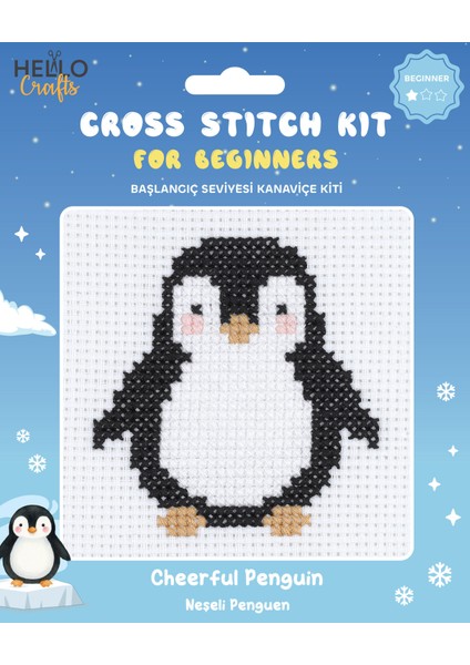 Başlangıç Seviyesi Kanaviçe Kiti (Iplik, Iğne, Kumaş) 15*15 cm HC551