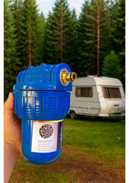 Karavan & Tekne Tipi Tortu Tutucu Su Deposu Dolum Filtresi (1 Adet Yedek Kartuşlu)