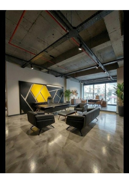 Premium Ofis Masa Mobilya Seti - Siyah Deri Ofis Koltuk Lobi Takımı 3+1+1 fiyatları