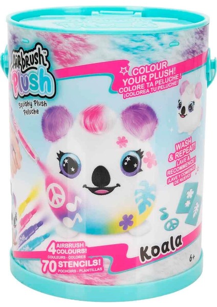 Airbrush Plush Squishy Peluş Boyama Seti - Koala modelleri