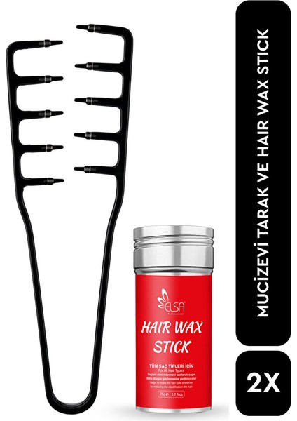 Professional Mucizevi Tarak ve Hair Stick Wax Ikili Set