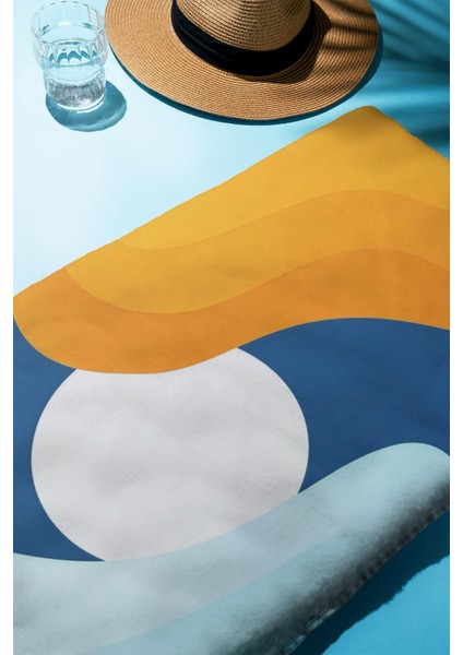 Dijital Baskı Plaj Deniz Havlusu Soyut Desenli Peştamal HVL0158 fiyatları