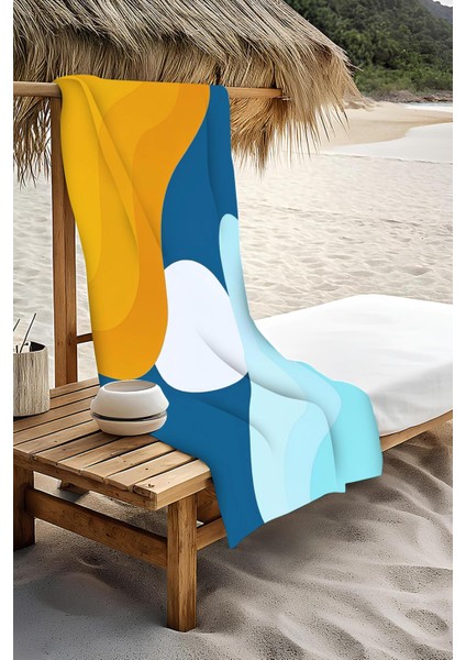 Dijital Baskı Plaj Deniz Havlusu Soyut Desenli Peştamal HVL0158 modelleri