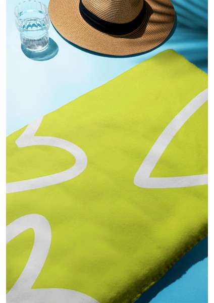 Dijital Baskı Plaj Deniz Havlusu Kalpli Desen Peştamal HVL0195 fiyatları