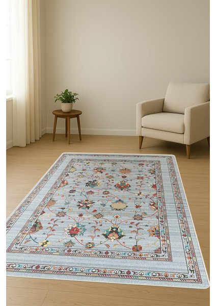 Vintage Desen Dijital Baskı Kaymaz Taban Halı H0281 fiyatları