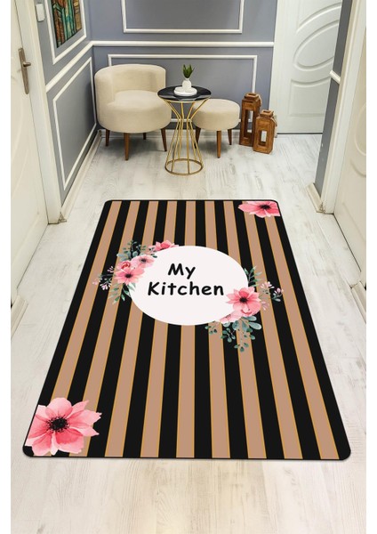 My Kitchen Desenli Dijital Baskı Kaymaz Taban Mutfak Halısı H0045 fiyatları