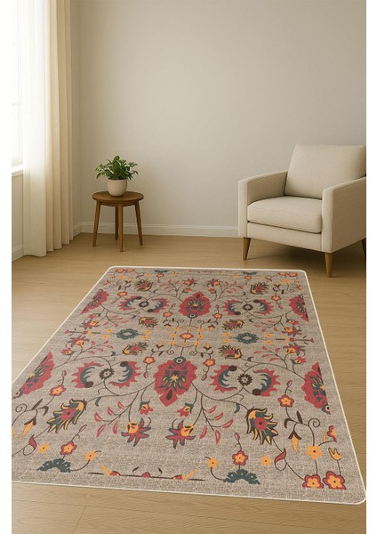 Parlak Kadife Kumaş Vıntage Dijital Baskı Dot Kaymaz Tabanlı Halı H0822 fiyatları