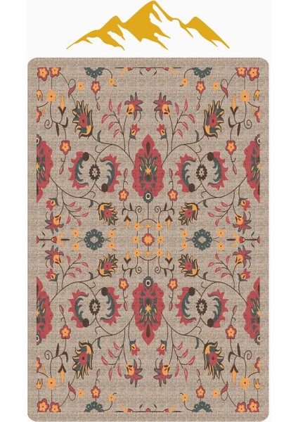 Parlak Kadife Kumaş Vıntage Dijital Baskı Dot Kaymaz Tabanlı Halı H0822 modelleri