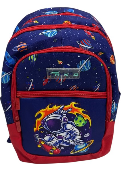 Ilkokul Çantası Astronot Desenli Sırt Çantası