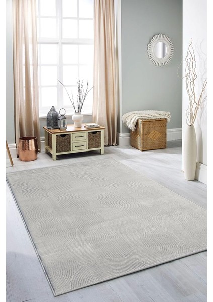 Rölyef Halı Yolluk Gri | Kaymaz Taban | Makinada Yıkanabilir | Salon, Mutfak & Koridor