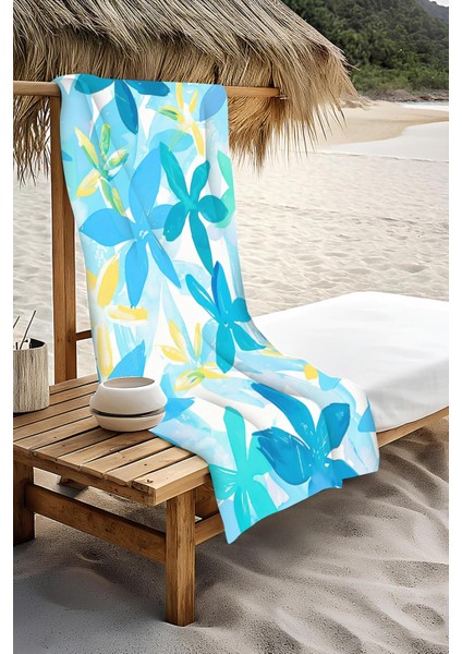 Dijital Baskı Plaj Deniz Havlusu Çiçek Desenli Peştamal HVL0181 modelleri